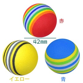 Selinear Golf Practice Set of 18 EVA Sponge, Elastic Safe, Lightweight, Won't Damage Walls or Furniture, Practice Indoors, Golf Training Balls (Yellow, Red, Blue)