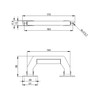 Adam Hall 1 x 3431 KG-1 Suitcase Handle Black Plastic