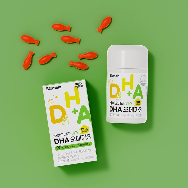 Biomera Kids Premium Vegetable Omega 3 DHA 90 Capsules, 2