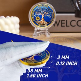 Dancing for Life Three Years Sobriety Coin-Sobriety Gifts for Anniversary -Tree of Life AA Coin Medallion with Token Capsule-3 Years Sobriety Coin Gifts for Men Women