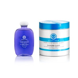 Joya Mia 4oz LIQUID MONOMER and Diamond Clear Acrylic Powder Combo Set - Made in USA (16oz)