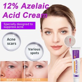 (2PCS)Azelaic Acid Face Cream, Azelaic Acid 12% Facial Serum Cream, Niacinamide & Vitamin C for Redness Face, Dark Spot, Rosacea,Acne,Face Skin Care Beauty Products,Skincare for All Skin Types 20G (2)