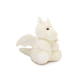 Soft Little Flying Dinosaur Stuffed Plush Pillow, Adorable White Dragon Plush Toy and Birthday Present for Kids, Adults and Collectors(White/7.9in)