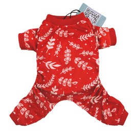 CuteBone Dog Pajamas Christmas Tree Branches Dog Apparel Dog Jumpsuit Pet Clothes Pajamas P18L
