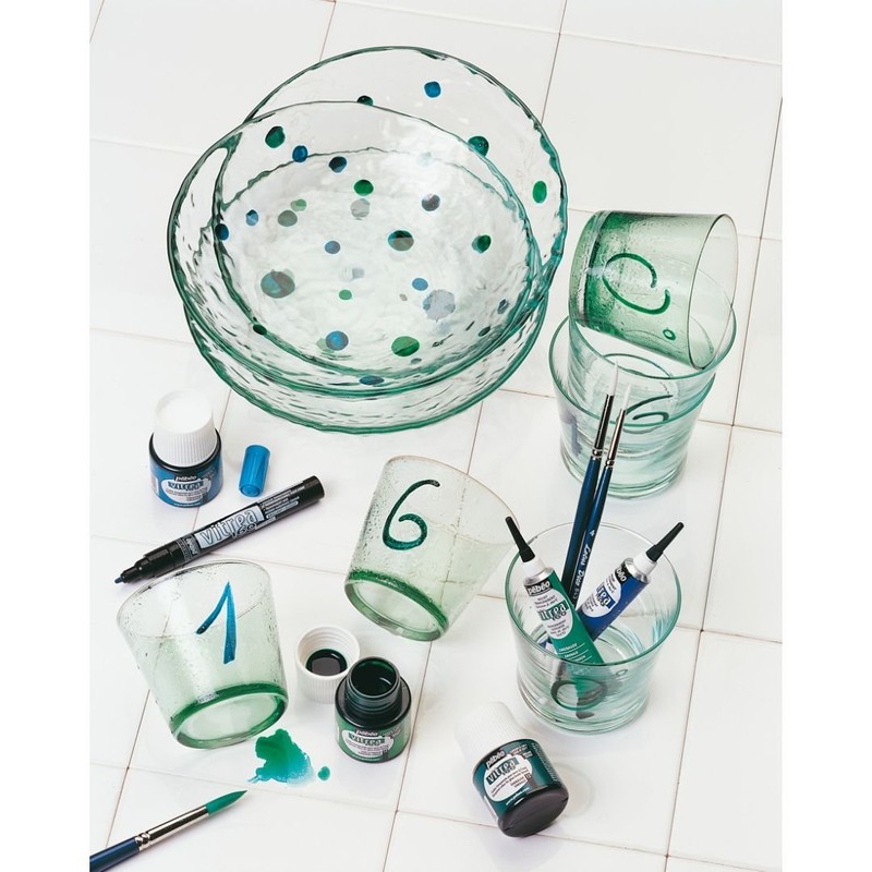 Pebeo Vitrea 160-Glass Paint Frosted Marker, Aniseed Green