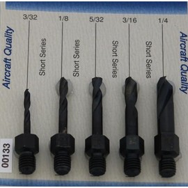Drill Bits Short Length Threaded Shank, Short Series Drill Bit Set 3 Tight Fit Tools 00133