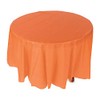 Fun Express Orange Plastic Round TABLECOVER (82") - Party Supplies