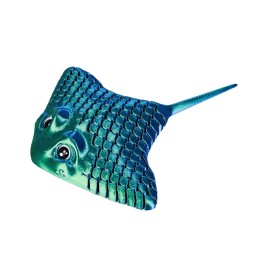 Vashine 3D Printed Colorful Manta Ray Toys Flexible Crystal Devil Rays for Kids Action Figure 3D Collectible Toys USA StockColor: Green, Size: 16CM