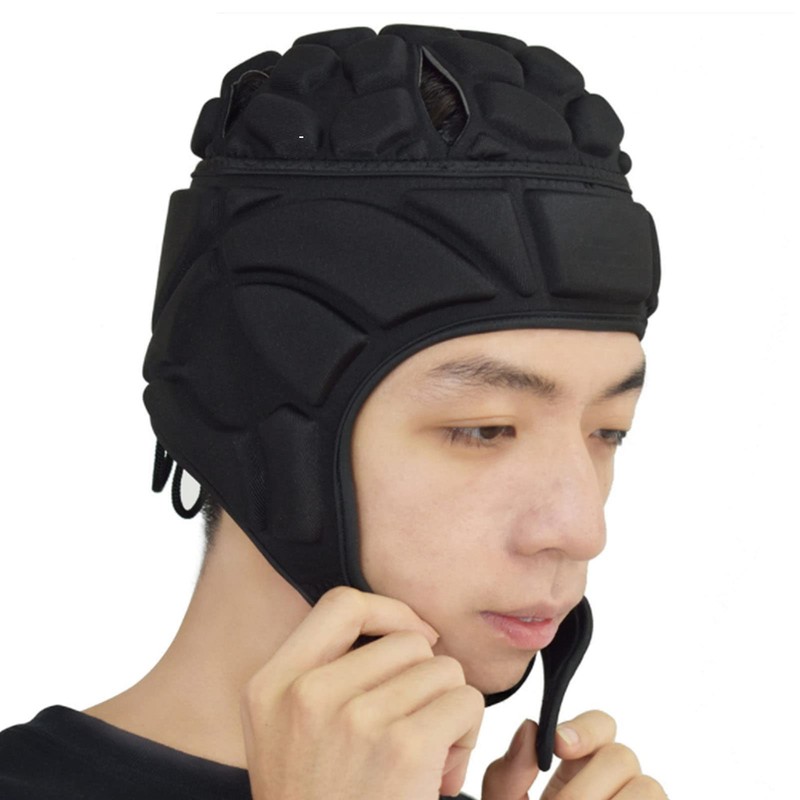 Rugby Cap Head Guard, EVA Protective Goalkeeper Helmet (L)