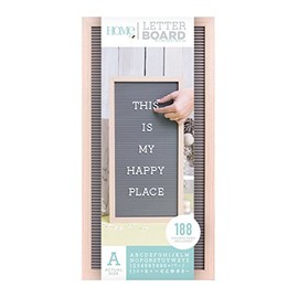 DCWV Framed Letterboard 10"X20"-Natural W/Gray Insert