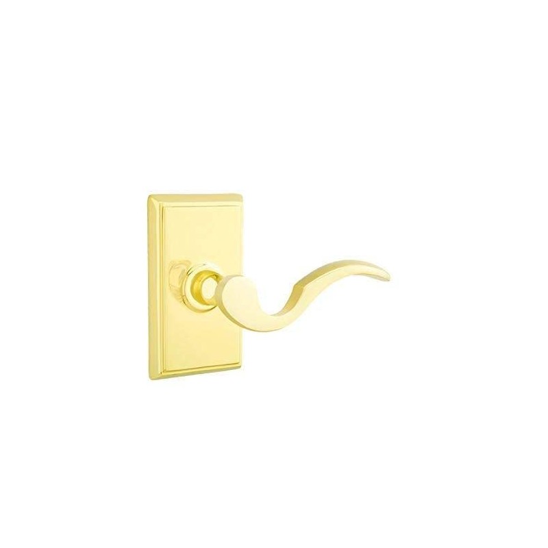 Emtek Passage Set, Rectangular Rosette, Cortina Lever, (Left Hand, Flat