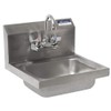 BK Resources BKHS-W-1410-P-G Wall Mount Stainless Steel Hand Sink with