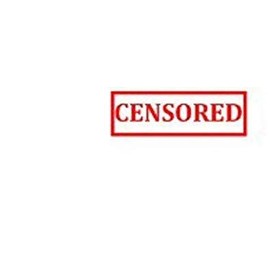 Censored - RED Office Self Ink Rubber Stamp with Border -Cosco Printer 30 Stamp