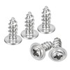 sourcing map ST4x10mm Phillips Pan Head Self-tapping Screw with Washer,