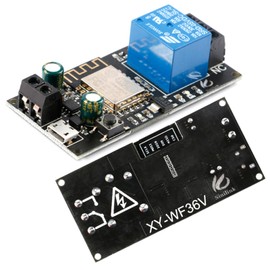 JESSINIE XY-WF36V ESP-12F WiFi Relay Module, DC 5V-36V Smart Home Automation, Mobile App Remote Control