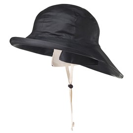 Pioneer Heavy-Duty Premium Sou'wester Rain Hat, Dry King Fully Cotton Lined Black S