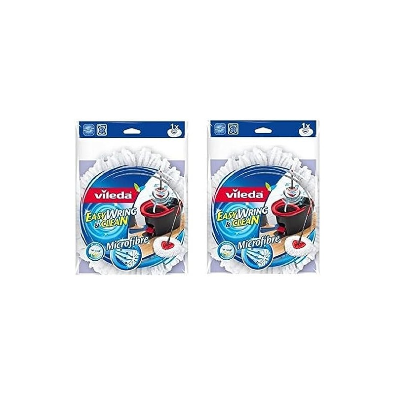 2 STÜCKE Vileda EasyWring & Clean Wischmop Ersatzbezug mit Microfaser