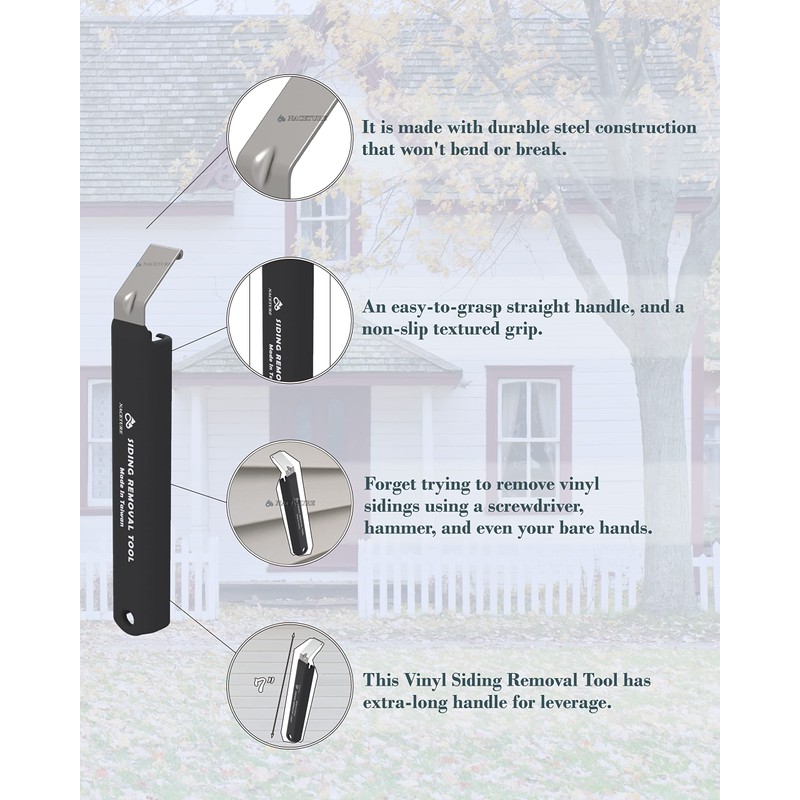NACETURE Vinyl Siding Removal Tool 1 Pack – 7 Inch
