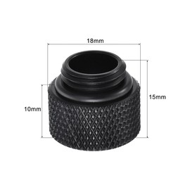 uxcell Male to Female Extender Fitting G1/4 x 10mm for PC Water Cooling System Black