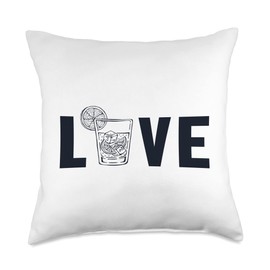 Bartender Outfit Tool Kit Cocktail Mixer Set Gifts Love Barmaid Barman Mixologist Cocktail Mixer Bartender Throw Pillow, 18x18, Multicolor