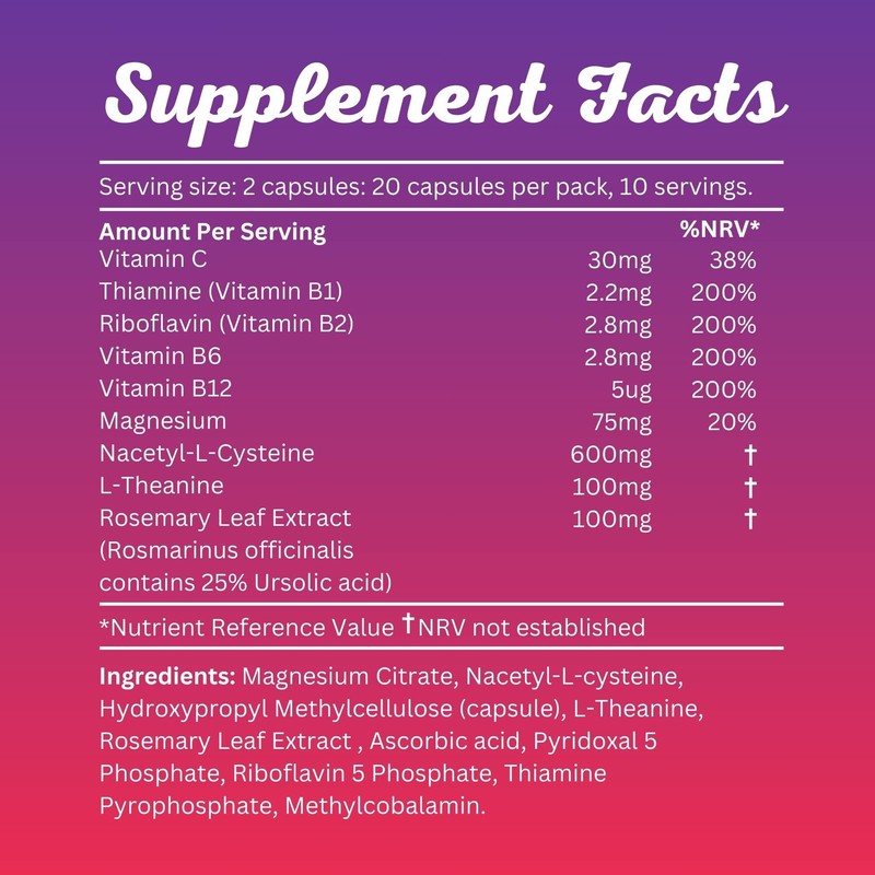 Hanqure Rebound, Includes Vitamin B1, B6, B12, & C +