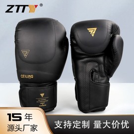 ZTTY New Cross-Border Boxing Gloves for Adults, Kickboxing, Fighting, Professional Sandbag Training PU Boxing Gloves 2 + 12OZ