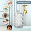 Topsky Glass Soap Dispenser with Plastic Pump,330ml Liquid Hand Soap