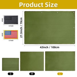 ZESION Green Tactical Patch Wall Board,Collapsible Tactical Patch Display, Hook and Loop Military Patches Holder (27.5"x42.5")