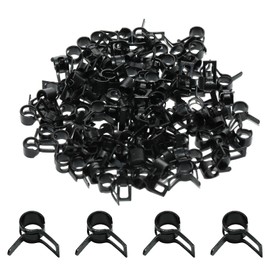 Lilaly 100 Pcs M6 Fuel Line Clamp Hose Clamp Fuel Line Hose Spring Hose Clamps Fuel Hose Clamp (Φ6*6 * 0.6)
