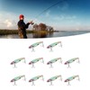10PCS Fish Shape Artificial Bait High Simulation Aluminum Alloy Fishing