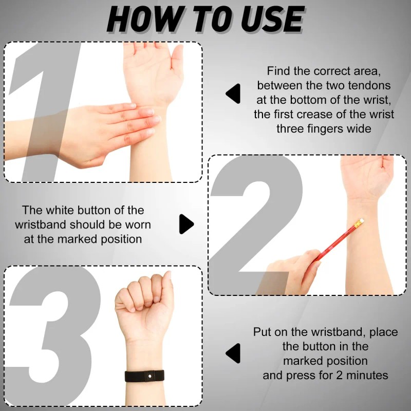6 Piezas Bandas For Mareo Por Movimiento Pulseras De