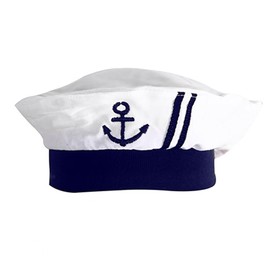 LXKIKMM Baby Infant Boy Girl Nautical Sailor Embroidered Anchor Hat, 2 Colors