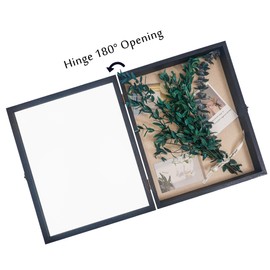 Hodeframe Graduation Shadow Box Frame 13x16, Large Graduation Frames with Glass Window, Metal Lock, Memory Box for Graduation Keepsake, Cap and Gown Black