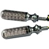 MotorToGo Motorcycle Turn Signal Blinkers Chrome CNC LED Indicators Compatible