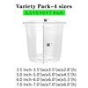 OUPSAUI OUPSAUI 36 Pack 7/6/5/3.5 Inch Clear Nursery Pots with