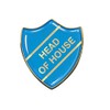 Head of House Gel Domed School Shield Badge (Cyan)