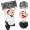 Chef Sculpture Raise Your Hands Welcome Resin France Cook Ornaments