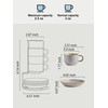 Gomakren 2.5 Ounce Espresso Cups Set of 4, Small Stackable