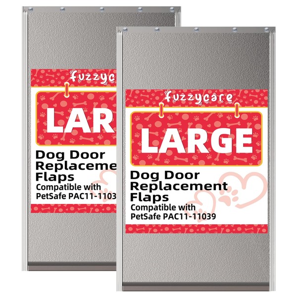 Fuzzycare 2PACK Large Dog Door Replacement Flap with Screws,Doggie Door