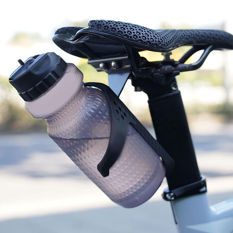 Bicycle Saddle Bottle Holder Adapter, Steel Water Bottle Holder for