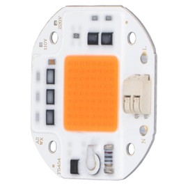 Acouto High Power LED Chip Plant Grow Light with 380-800 Nm Full Spectrum COB Lamp Beads, Drive-Free for DIY Hydlture Growing, 220 V, orange, Art Deco