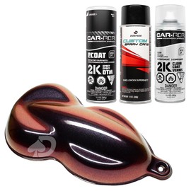 Chameleon Spray Paint Kit | Includes Sealer, Aerosol Color Shift Spray Paint, and Gloss Clear for Cars, Bikes, Wheels. Strongest Automotive Grade Shifting Effect. (Metallic Black, Red, Orange, Gold - SHELLSHOCK BLACK KIT)