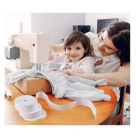 Elastic Band for Sewing, 5 Metres Stretch Elastic Band (White, 5 m x 25 mm)