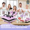 AKEYDIY Heat Press, 5 in 1 Tshirt Press Machine 15"x12"