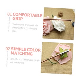 MERRYHAPY Nail Art Brush Pen Set Aluminum Alloy Material Round Semi-Circle Brush Easy to Use for DIY Manicure