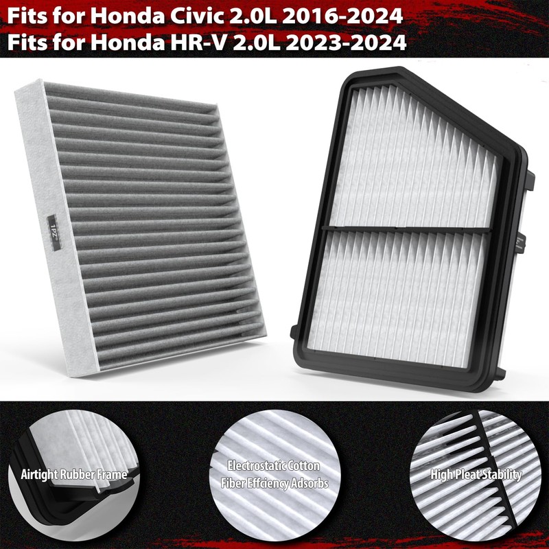 1PZ NP6-G50 Engine and Cabin Air Filter Kit Replacement for