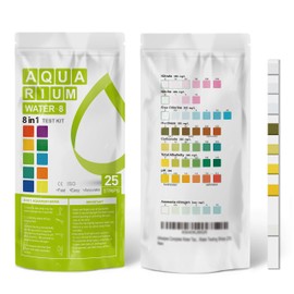 AAwipes Aquarium Ammonia Test Strips 8-in-1 |25 Strips | Quick & Accurate Water Testing Test pH, Carbonate, Alkalinity, Hardness, Chlorine, Nitrite, etc. (K02-25)