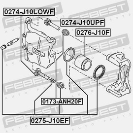 Febest 0275-J10EF Brake Caliper Repair Kit