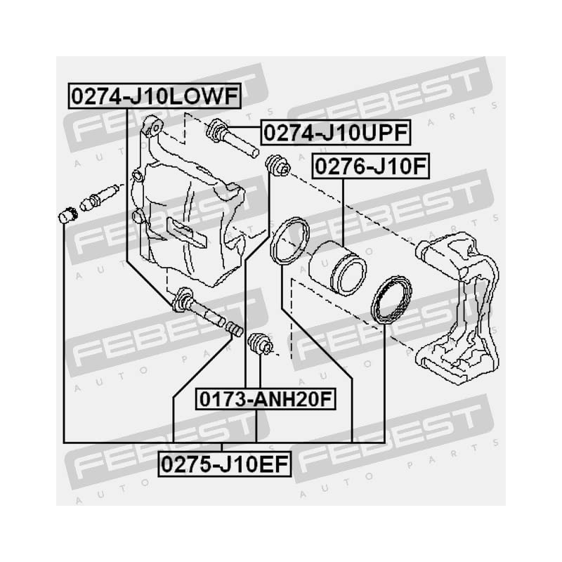 Febest 0275-J10EF Brake Caliper Repair Kit