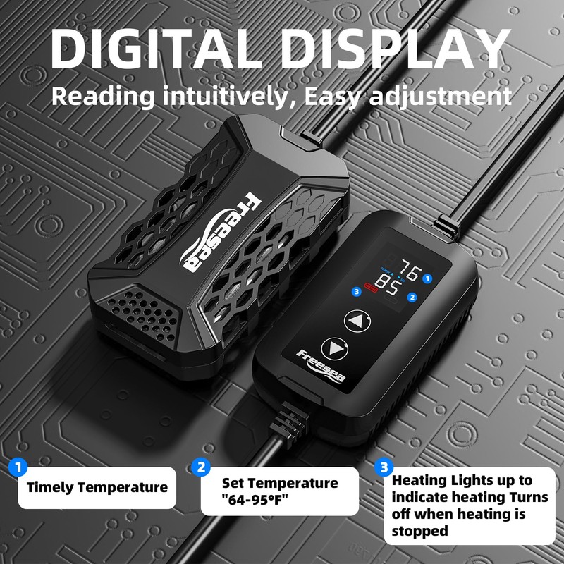 FREESEA Aquarium Fish Tank Heater: 100W Submersible Aquarium Heaters with